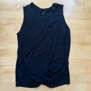 LOFT Black twist front Muscle Tee for Women